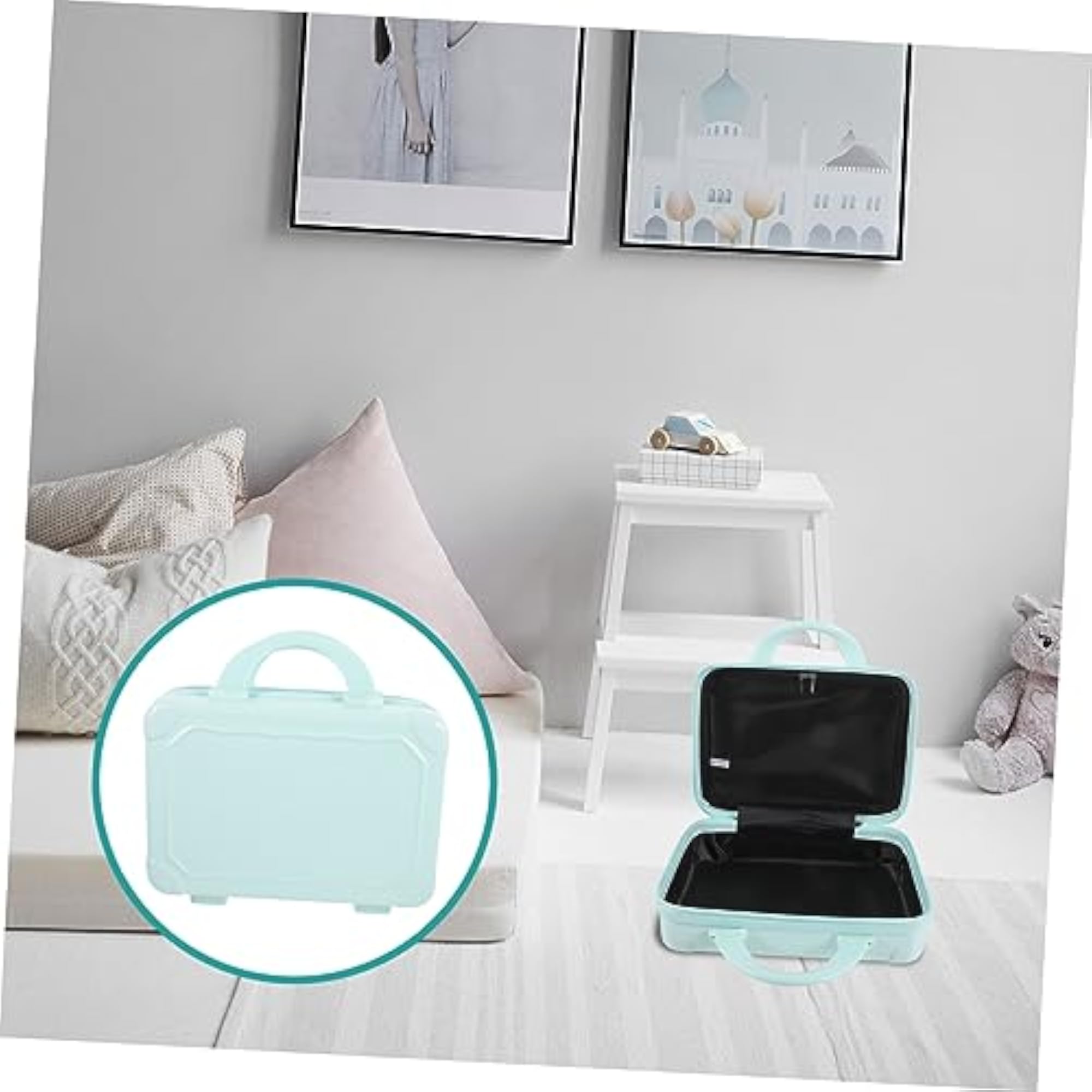 Portable Makeup Travel Case with Detachable Mirror
